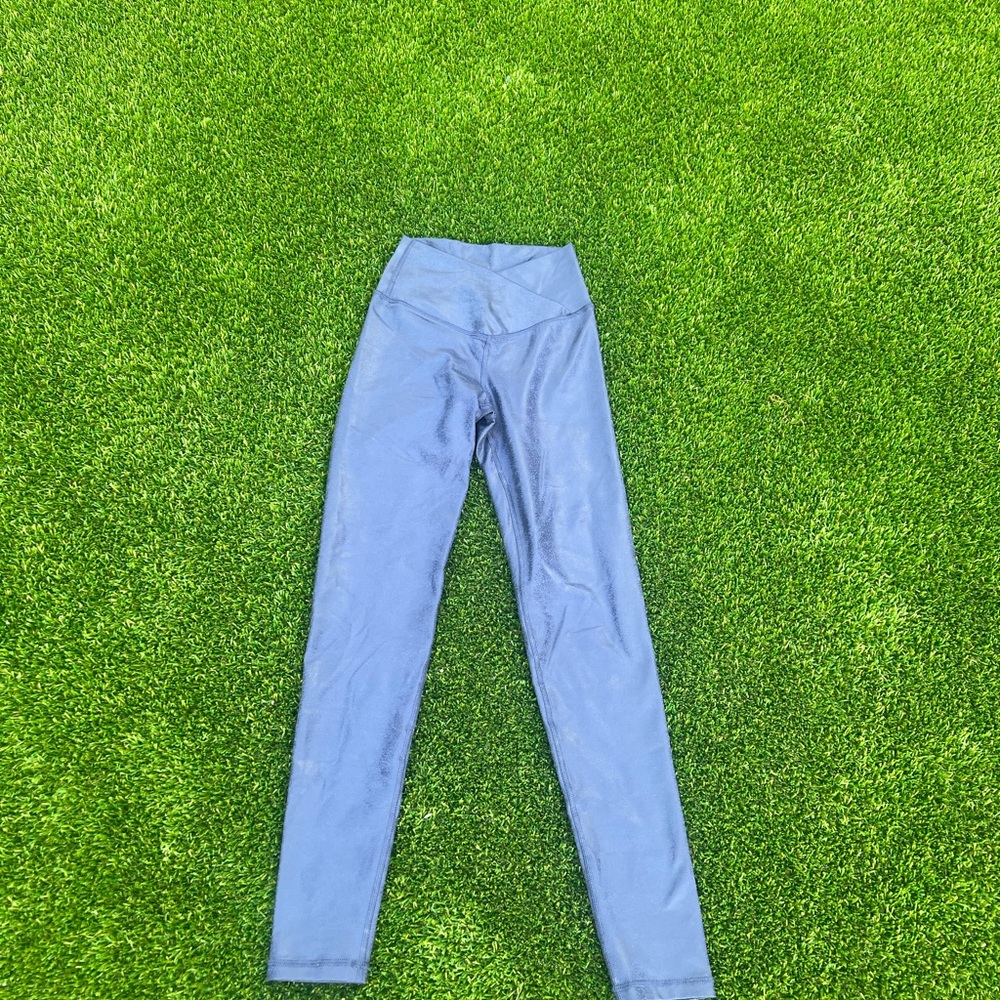 Metallic-“offline by aerie real me high waisted crossover leggings”